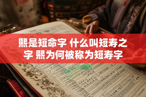 熙是短命字 什么叫短寿之字 熙为何被称为短寿字