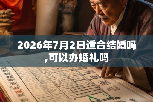 2026年7月2日适合结婚吗,可以办婚礼吗