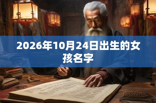 2026年10月24日出生的女孩名字