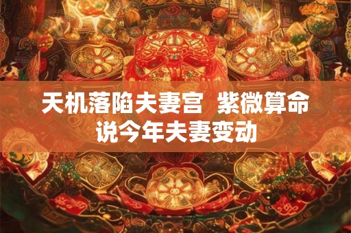 天机落陷夫妻宫 紫微算命说今年夫妻变动 天机落陷夫妻宫 紫微算命说今年夫妻变动