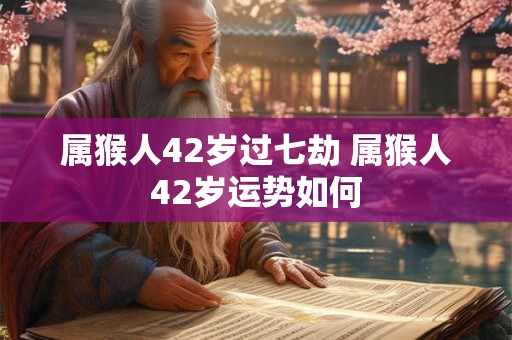 属猴人42岁过七劫 属猴人42岁运势如何