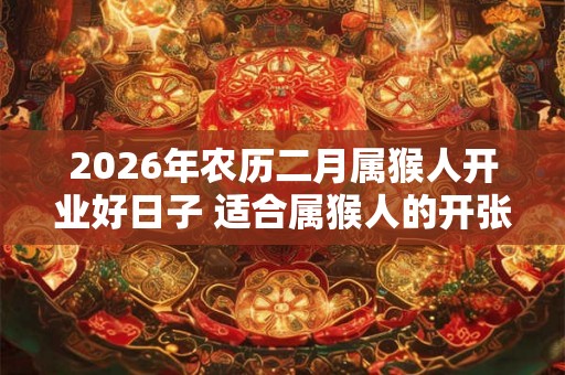 2026年农历二月属猴人开业好日子 适合属猴人的开张吉日