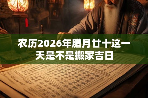 农历2026年腊月廿十这一天是不是搬家吉日