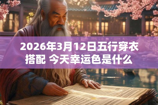 2026年3月12日五行穿衣搭配 今天幸运色是什么