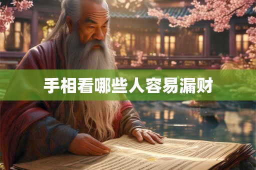 手相看哪些人容易漏财