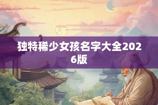 独特稀少女孩名字大全2026版
