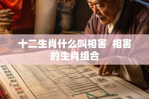 十二生肖什么叫相害  相害的生肖组合