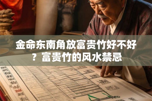 金命东南角放富贵竹好不好？富贵竹的风水禁忌