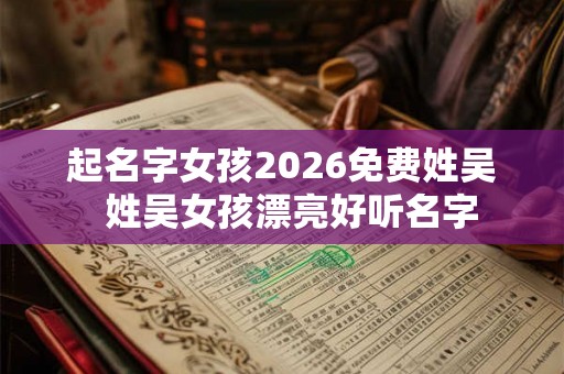 起名字女孩2026免费姓吴  姓吴女孩漂亮好听名字