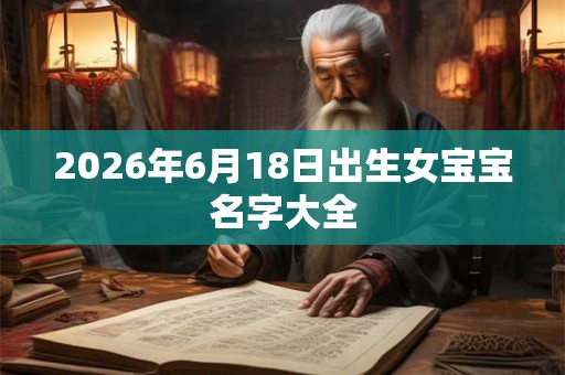 2026年6月18日出生女宝宝名字大全