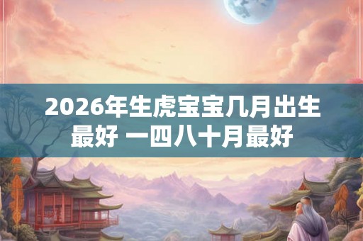 2026年生虎宝宝几月出生最好 一四八十月最好