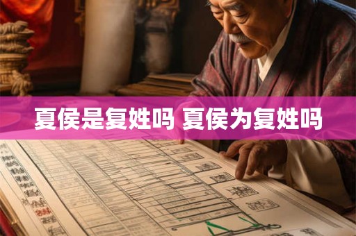 夏侯是复姓吗 夏侯为复姓吗