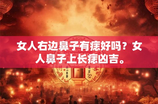 女人右边鼻子有痣好吗？女人鼻子上长痣凶吉。