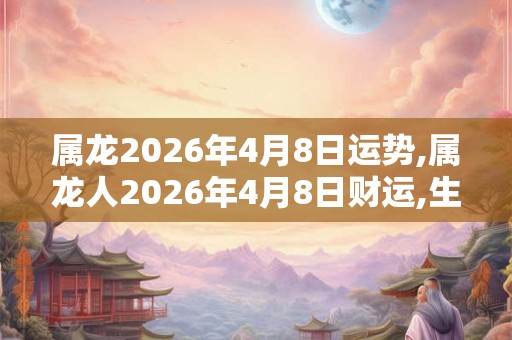 属龙2026年4月8日运势,属龙人2026年4月8日财运,生肖龙2026年4月8日运势 属龙2026年4月8日运势,属龙人2026年4月8日财运,生肖龙2026年4月8日运势