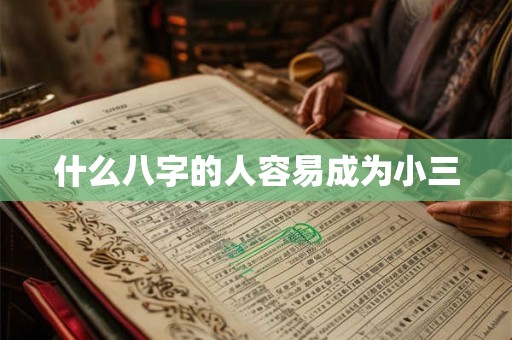 什么八字的人容易成为小三
