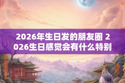 2026年生日发的朋友圈 2026生日感觉会有什么特别惊喜