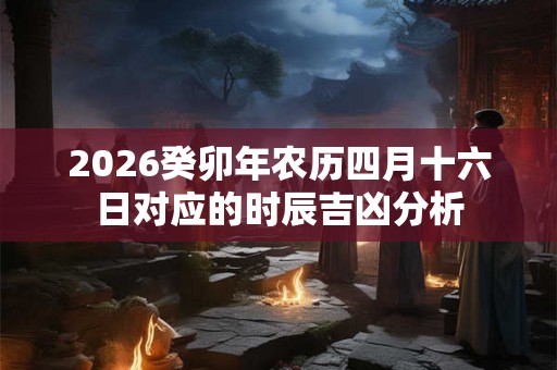 2026癸卯年农历四月十六日对应的时辰吉凶分析