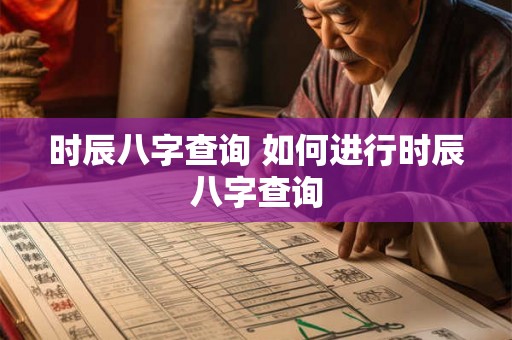 时辰八字查询 如何进行时辰八字查询 时辰八字查询 如何进行时辰八字查询