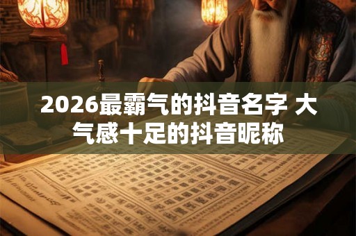 2026最霸气的抖音名字 大气感十足的抖音昵称 2026最霸气的抖音名字 大气感十足的抖音昵称