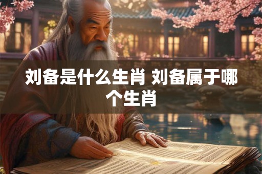刘备是什么生肖 刘备属于哪个生肖