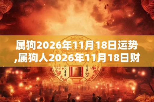 属狗2026年11月18日运势,属狗人2026年11月18日财运,生肖狗2026年11月18日运势