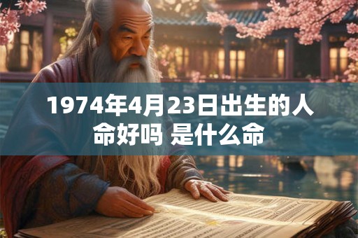 1974年4月23日出生的人命好吗 是什么命