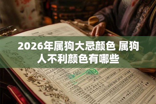 2026年属狗大忌颜色 属狗人不利颜色有哪些 2026年属狗大忌颜色 属狗人不利颜色有哪些