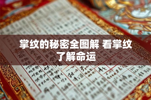 掌纹的秘密全图解 看掌纹了解命运