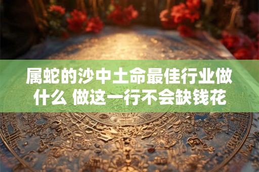 属蛇的沙中土命最佳行业做什么 做这一行不会缺钱花