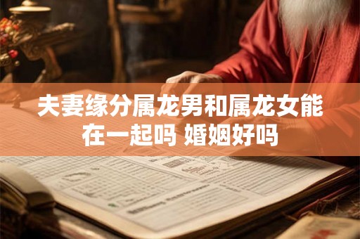 夫妻缘分属龙男和属龙女能在一起吗 婚姻好吗 夫妻缘分属龙男和属龙女能在一起吗 婚姻好吗