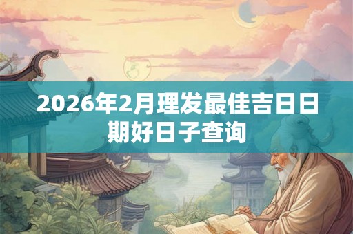 2026年2月理发最佳吉日日期好日子查询
