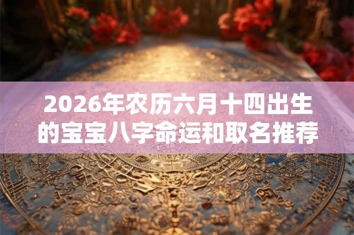 2026年农历六月十四出生的宝宝八字命运和取名推荐 2026年农历六月十四出生的宝宝八字命运和取名推荐