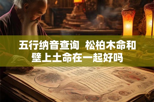 五行纳音查询  松柏木命和壁上土命在一起好吗