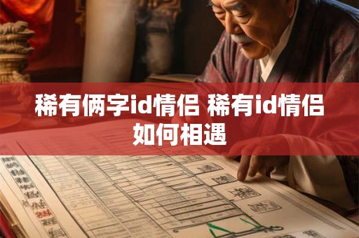 稀有俩字id情侣 稀有id情侣如何相遇 稀有俩字id情侣 稀有id情侣如何相遇