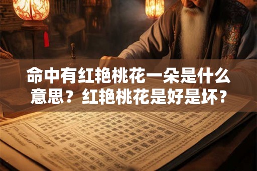 命中有红艳桃花一朵是什么意思？红艳桃花是好是坏？
