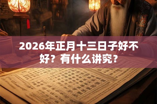 2026年正月十三日子好不好？有什么讲究？