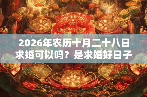2026年农历十月二十八日求婚可以吗？是求婚好日子吗？