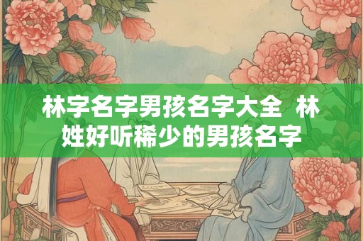 林字名字男孩名字大全  林姓好听稀少的男孩名字