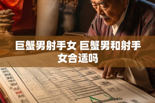 巨蟹男射手女 巨蟹男和射手女合适吗