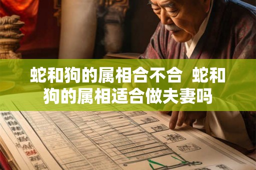 蛇和狗的属相合不合  蛇和狗的属相适合做夫妻吗