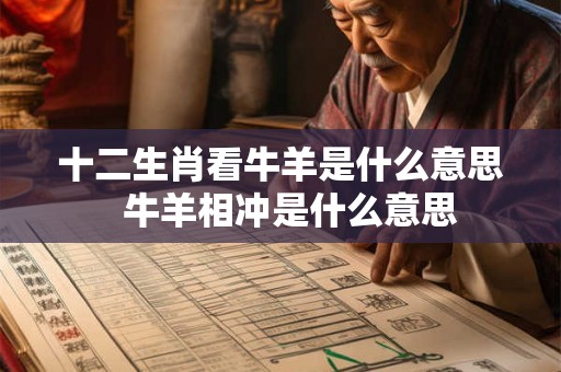 十二生肖看牛羊是什么意思  牛羊相冲是什么意思