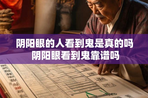 阴阳眼的人看到鬼是真的吗 阴阳眼看到鬼靠谱吗