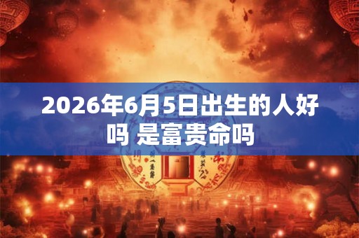 2026年6月5日出生的人好吗 是富贵命吗
