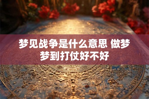 梦见战争是什么意思 做梦梦到打仗好不好
