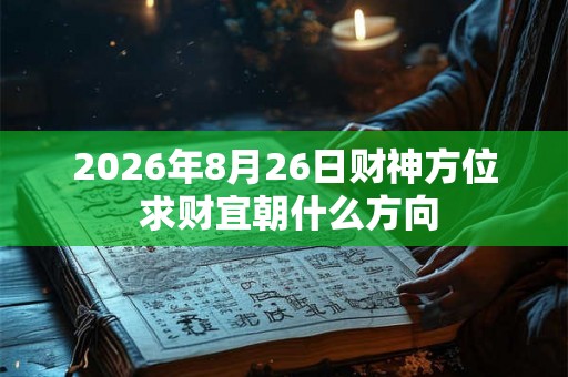 2026年8月26日财神方位 求财宜朝什么方向