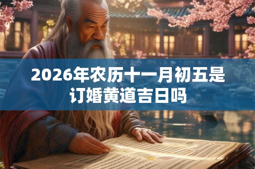 2026年农历十一月初五是订婚黄道吉日吗 2026年农历十一月初五是订婚黄道吉日吗