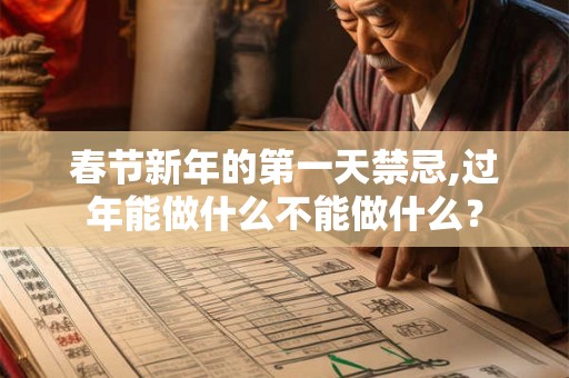 春节新年的第一天禁忌,过年能做什么不能做什么? 春节新年的第一天禁忌,过年能做什么不能做什么?