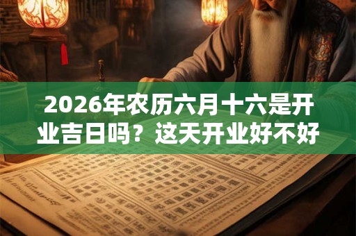 2026年农历六月十六是开业吉日吗？这天开业好不好？