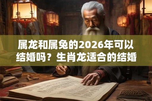 属龙和属兔的2026年可以结婚吗？生肖龙适合的结婚年龄