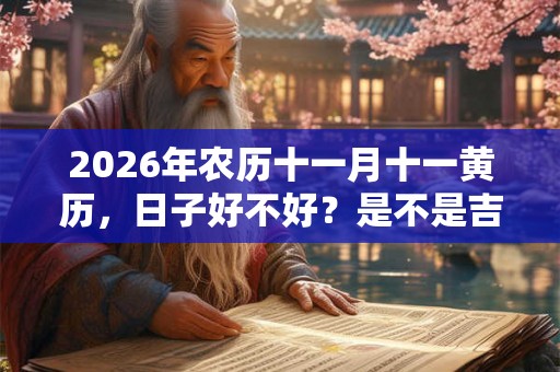 2026年农历十一月十一黄历,日子好不好?是不是吉日? 2026年农历十一月十一黄历,日子好不好?是不是吉日?